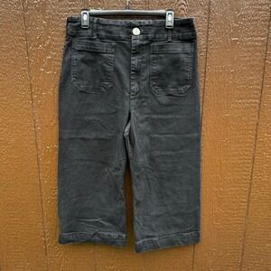 Maeve by Anthropologie "The Colette" Black Denim -‎ Size 33 Petite